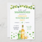 St. Patrick Dag Laten we ons Shamrocken Feest Kaart (Voorkant)