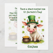 St. Patrick Dag Moo-irse Streken Feestdagenkaart (Voorkant / Achterkant)
