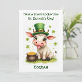 St. Patrick Dag Moo-irse Streken Feestdagenkaart (Staand voorkant)