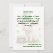 St. Patrick Dag Moo-irse Streken Feestdagenkaart (Achterkant)