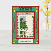 St Patrick dag, Muziek en klavers Kaart (Gele Bloem)