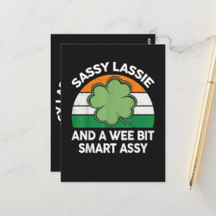 St. Patrick Dag Sassy Lassie Grappige Shamrock Ier Briefkaart
