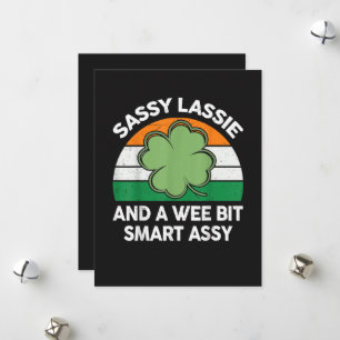 St. Patrick Dag Sassy Lassie Grappige Shamrock Ier Feestdagenkaart