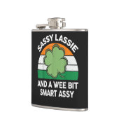 St. Patrick Dag Sassy Lassie Grappige Shamrock Ier Heupfles (Links)