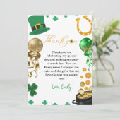 St Patrick dag Shamrock Verjaardag Dank u Kaart (Staand voorkant)