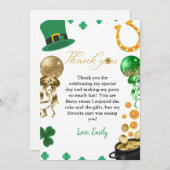 St Patrick dag Shamrock Verjaardag Dank u Kaart (Voorkant / Achterkant)