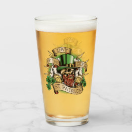 St. Patrick, Dag van het Bier, Schedel, Leprechaun Glas