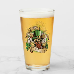 St. Patrick, Dag van het Bier, Schedel, Leprechaun Glas