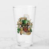 St. Patrick, Dag van het Bier, Schedel, Leprechaun Glas (Voorkant)