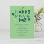 St Patrick Dag Viering Evenement Groene Klaver Kaart (Staand voorkant)