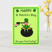 St Patrick Dag voelt u Gelukkig Wenskaart Kaart (Gele Bloem)