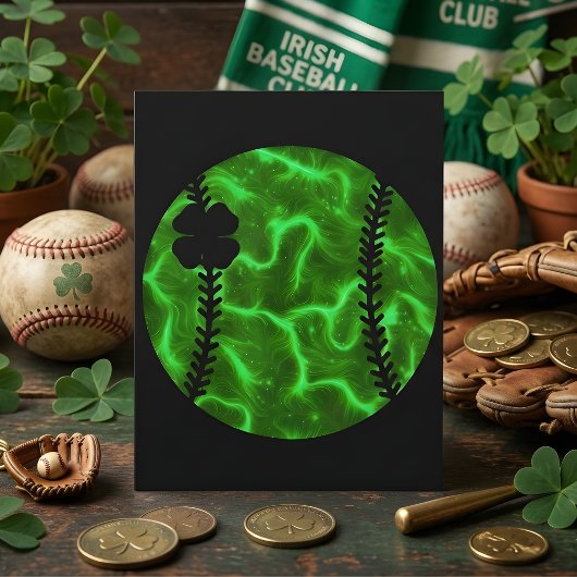 St. Patrick-dagen honkbalcoach Lucky Feestdagenkaart