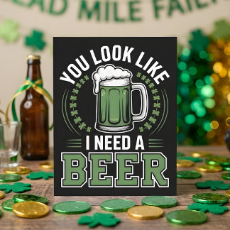 St. Patrick Dagen Pub Bier Humor Feestdagenkaart