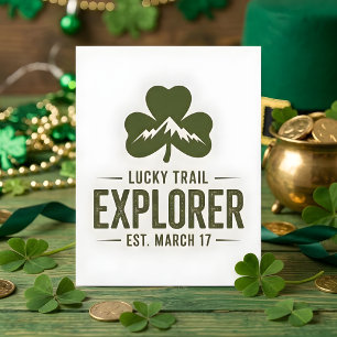 St. Patrick-dagen Wandelende Gelukszoeker Feestdagenkaart