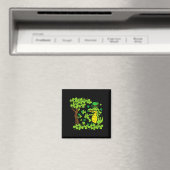 St Patrick Day Alligator Shamrock Saint Pattys Her Magneet (Insitu (Vaatwasser))