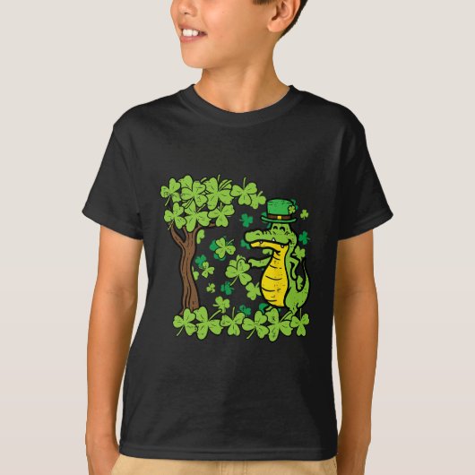 St Patrick Day Alligator Shamrock Saint Pattys Man T-shirt (Voorkant)
