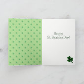 St. Patrick Day Black en Tan Dachshund Posing Kaart (Binnen)