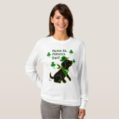 St. Patrick Day Black Labrador T-shirt (Voorkant volledig)
