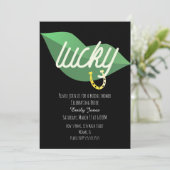 St Patrick Day Bruidsdouche Lip Uitnodiging (Staand voorkant)