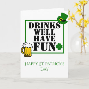St. Patrick Day Card met vier lefklaver Kaart