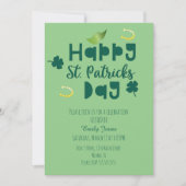 St Patrick Day Celebration Event Green Clover Kaart (Voorkant)
