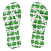 St Patrick Day. Clover shamrock. Teenslippers (Voetbed)