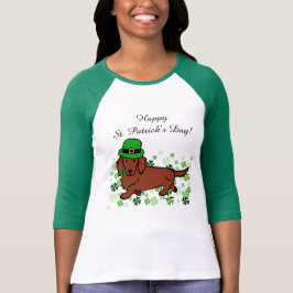 St. Patrick Day Dachshund Cartoon 2 T-shirt