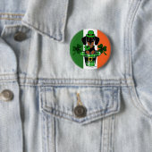 St. Patrick Day Dachshund Cartoon 4 Ronde Button 5,7 Cm (In situ)
