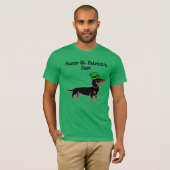 St. Patrick Day Dachshund Cartoon 5 T-shirt (Voorkant volledig)
