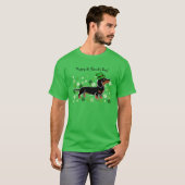 St. Patrick Day Dachshund Cartoon 5 T-shirt (Voorkant volledig)
