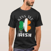 St Patrick Day Funny Kiss Ik ben Lets Clover Gi T-shirt (Voorkant)