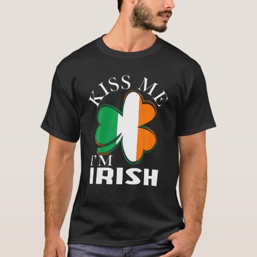 St Patrick Day Funny Kiss Ik ben Lets Clover Gi T-shirt (Voorkant)