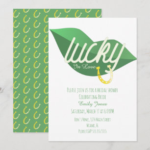 St Patrick Day Geluks Bruiloft Borrel Lip Groen Kaart