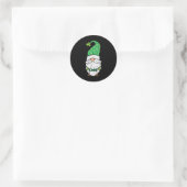 St Patrick Day Gnome Lucky Saint Paddys Mannen Ronde Sticker (Tas)