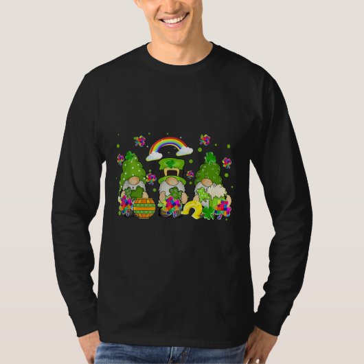 St Patrick Day Gnome Puzzle Piecks Shamrock Autism T-shirt (Voorkant)