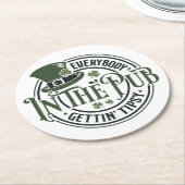 St. Patrick Day - Grappige Tipsy Tavern Onderzette Ronde Kartonnen Onderzetter (Gebogen)