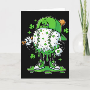 St Patrick Day Honkbal Drip Ijs Honkbal Ho Kaart