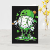 St Patrick Day Honkbal Drip Ijs Honkbal Ho Kaart (Gele Bloem)