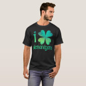 St Patrick Day I LOVE SHENANIGANANIGANRetro Irish T-shirt (Voorkant volledig)