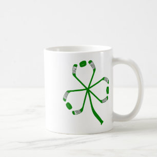 St Patrick Day Ice Hockey Sticks Shamrock Green Co Koffiemok