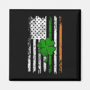 St Patrick Day Irish American Flag Retro Saint Pat Magneet