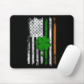 St Patrick Day Irish American Flag Retro Saint Pat Muismat (Met muis)