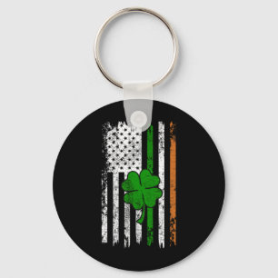 St Patrick Day Irish American Flag Retro Saint Pat Sleutelhanger