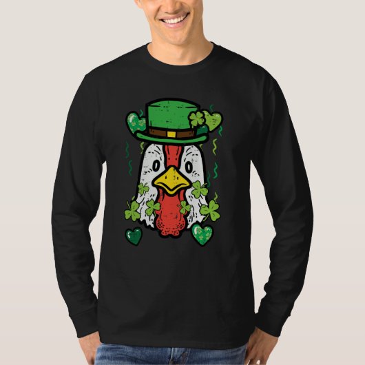 St Patrick Day Irish Chicken Saint Paddys Farm Men T-shirt (Voorkant)