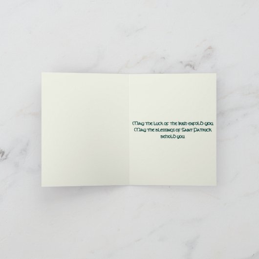 St. Patrick Day Irish Frenchie Dog Duo Kaart (Binnen)