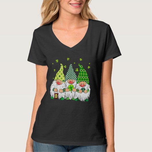 St. Patrick Day Irish Gnomes Leprechauns Funky St  T-shirt (Voorkant)