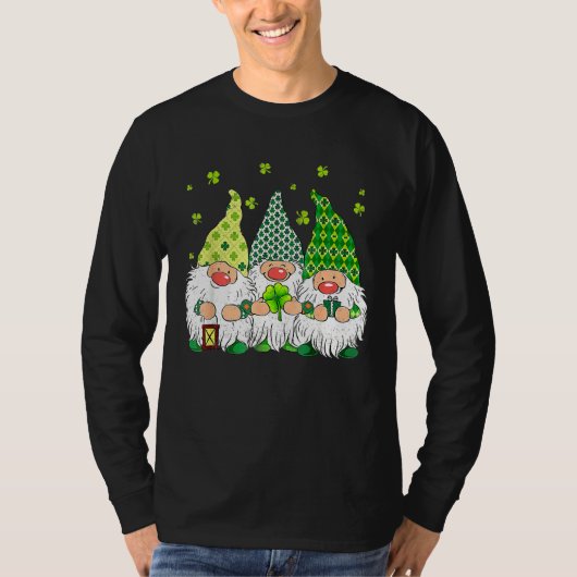 St. Patrick Day Irish Gnomes Leprechauns Funky St  T-shirt (Voorkant)