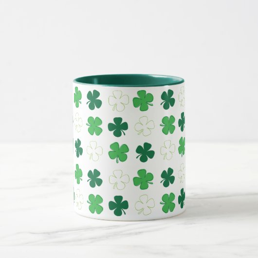 St. Patrick Day Irish Green Shamrocks Mok (Midden)