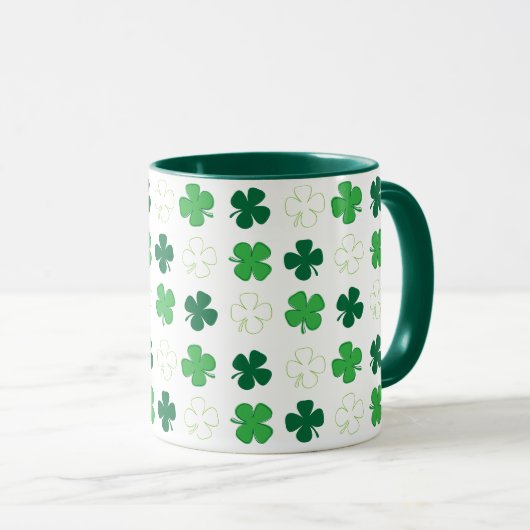 St. Patrick Day Irish Green Shamrocks Mok (Voorkant rechts)
