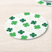 St. Patrick Day Irish Green Shamrocks Ronde Kartonnen Onderzetter (Gebogen)